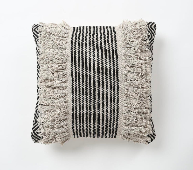 Monochrome Shaggy Tufted cushion cover