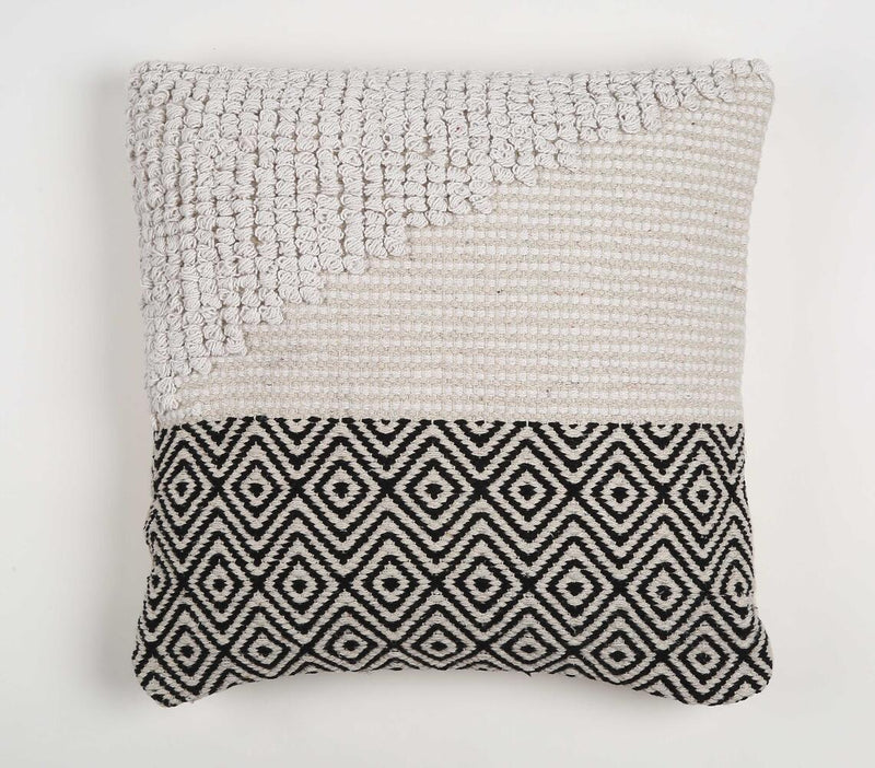 Woven & Tufted Monochrome Cushion Cover