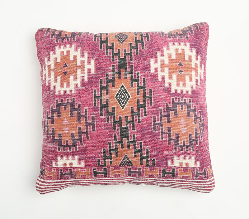 Diamond Patterned Cotton Cushion Cover