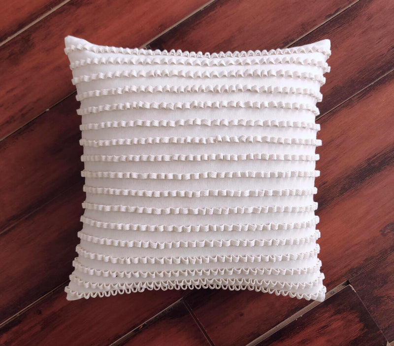 Embellished Ivory Cushion Cover