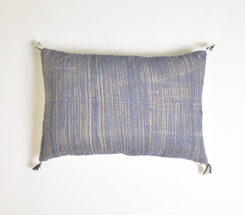 Handwoven Cobalt lumbar pillow cover