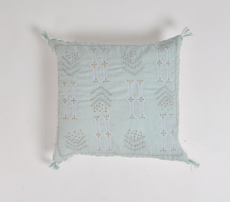 Minimal Mint Embroidered Cushion cover