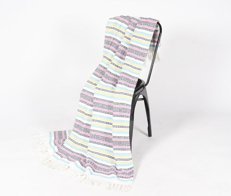 Handwoven Striped Throw