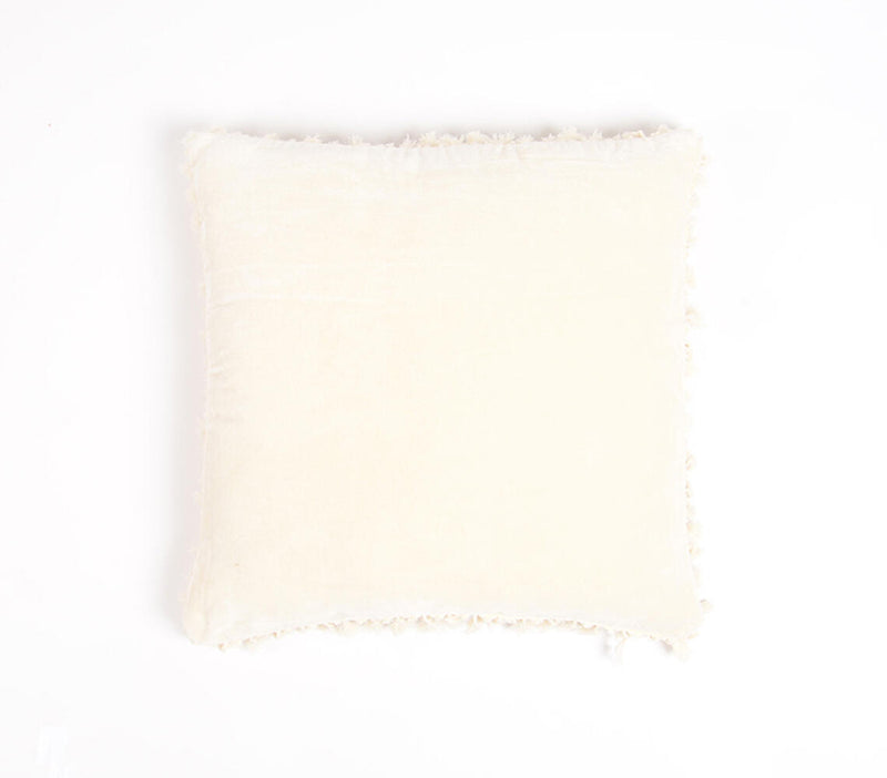 Velvet Cotton Tasseled Cushion Cover