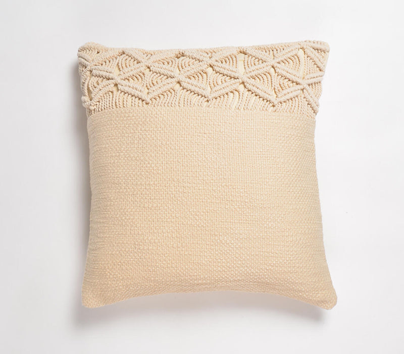 Macrame Patch Cushion cover
