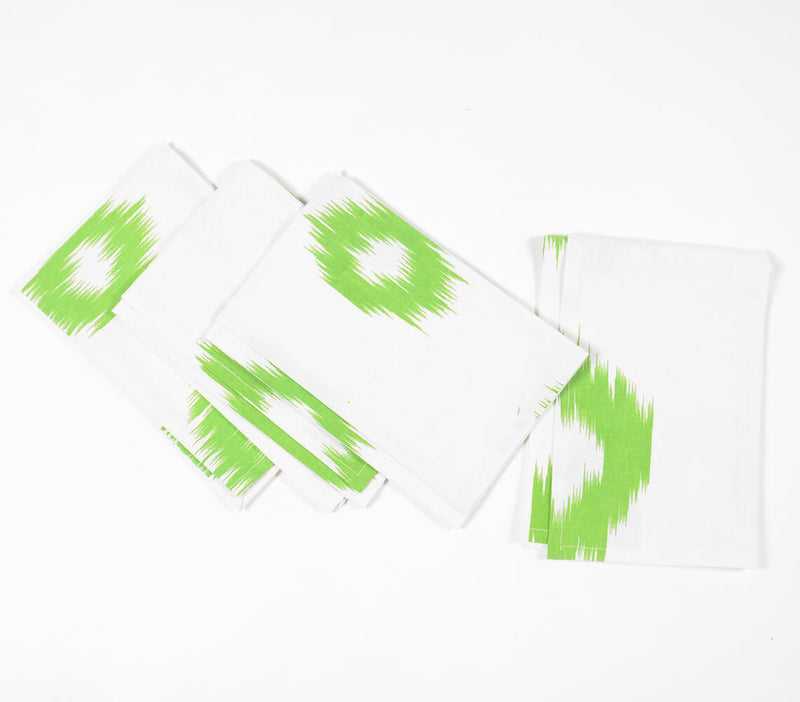 Ikat Printed Green Napkins (set of 4)
