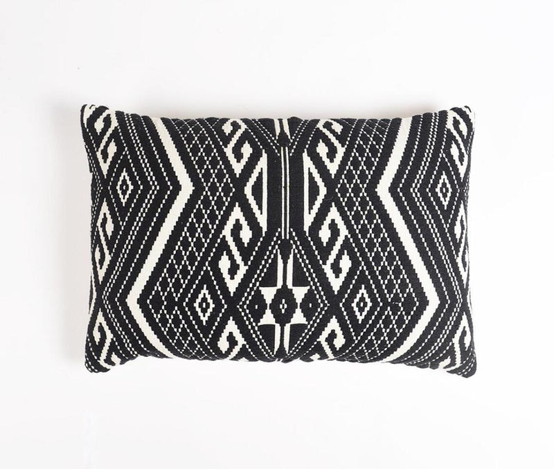 Geometric Monochrome Patterned Cushion Cover