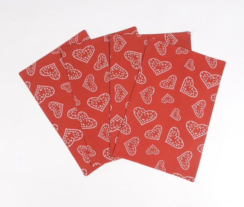 Heart Printed Placemats (set of 4)