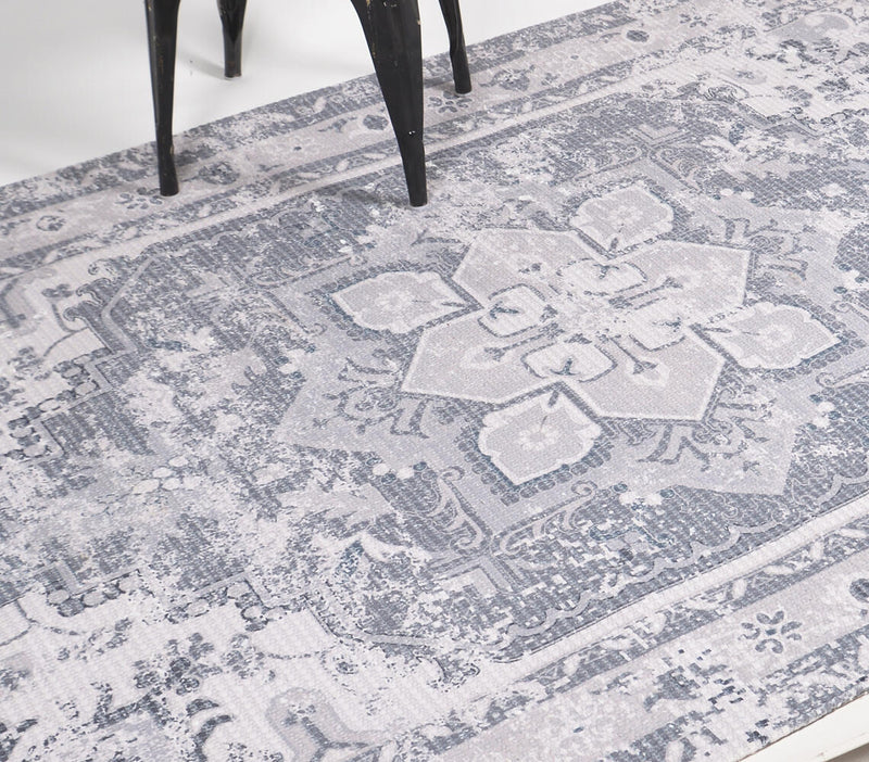 Recycled Cotton Grey Vintage Rug