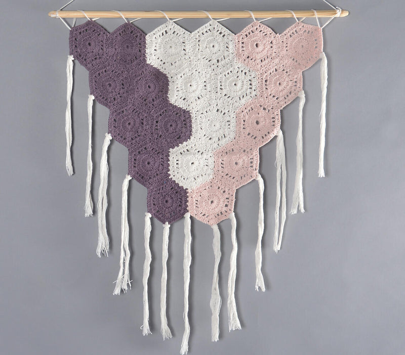 Blush & Plum Crochet Wall Hanging