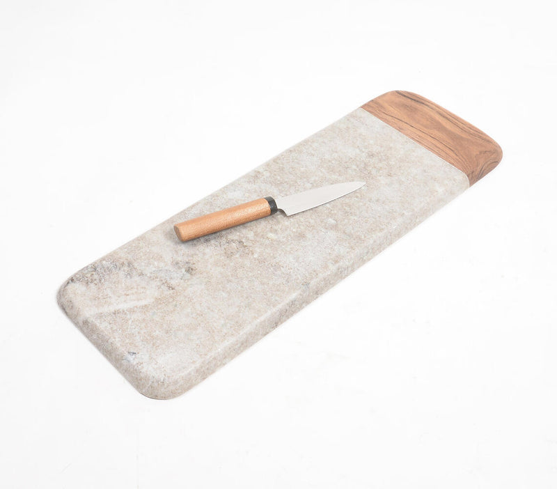 Classic Stone & Wood Narrow Chopping Board