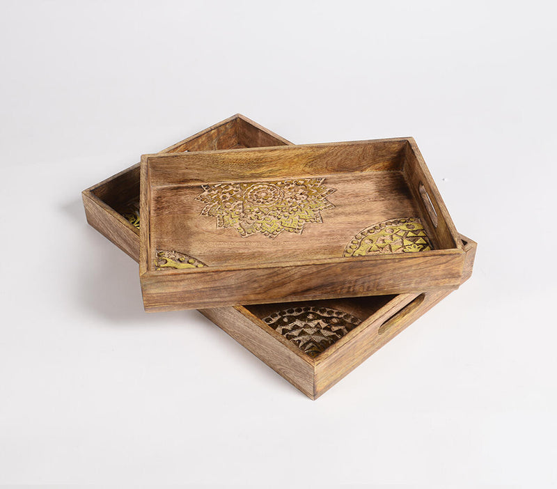 Wooden Serving Trays (Set of 2)