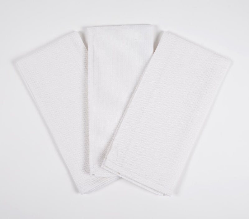 Solid Handwoven Cotton Kitchen Towels (set of 3)