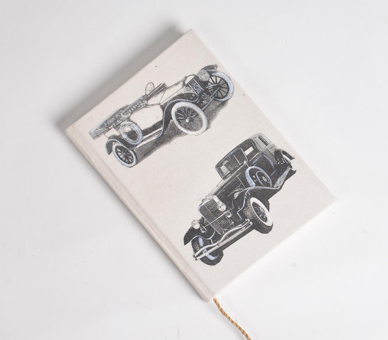 Hand Painted Vintage Car Diary