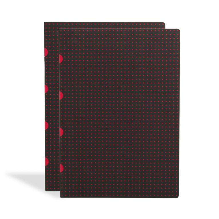A4 Black on Red Cahier Circulo Notebook - Grid