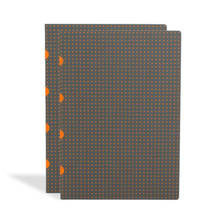 A4 Grey on Orange Cahier Circulo Notebook - Unlined