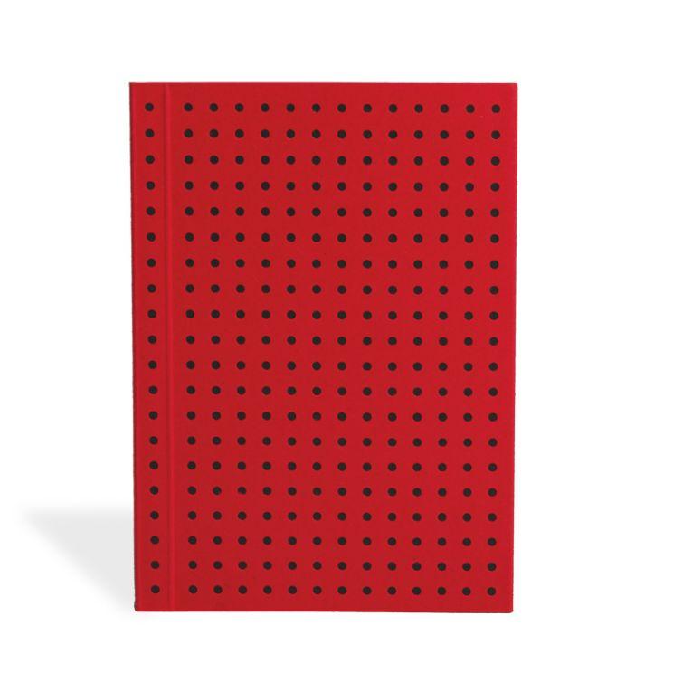 A6 Red on Black Circulo Notebook-Unlined
