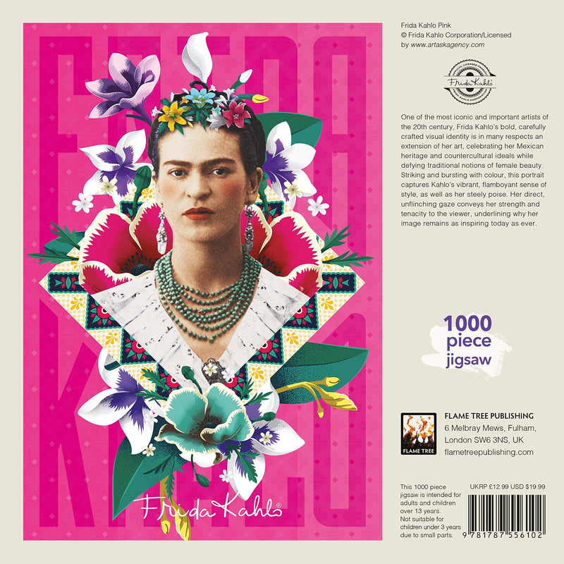 Adult Jigsaw Puzzle Frida Kahlo Pink