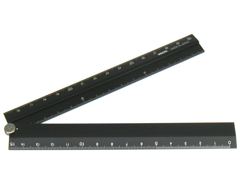 Aluminum Multi Ruler 30cm Black