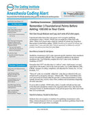 anesthesia pain management coding alert magazine