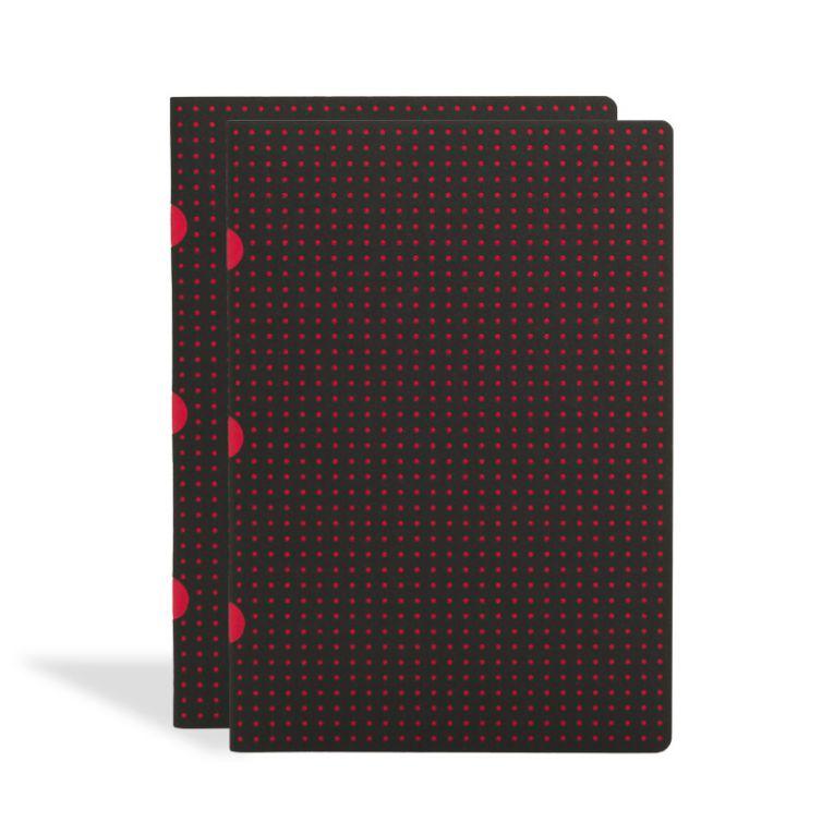 B7 Black on Red Cahier Circulo Notebook - Unlined