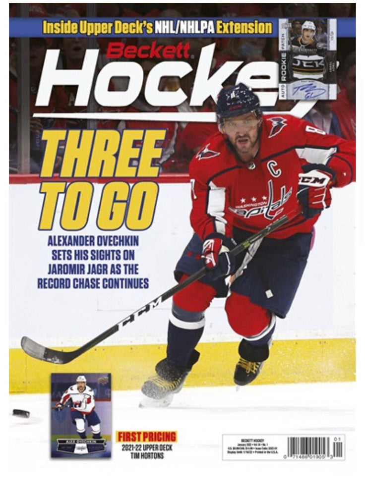 beckett hockey three to go magazine january 2022