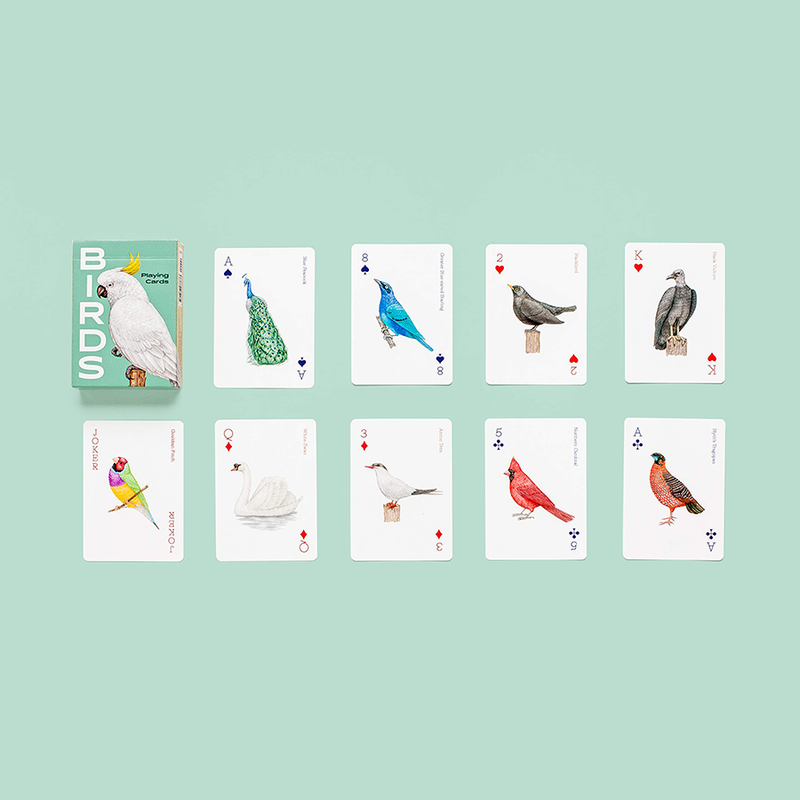 Birds Playing Cards