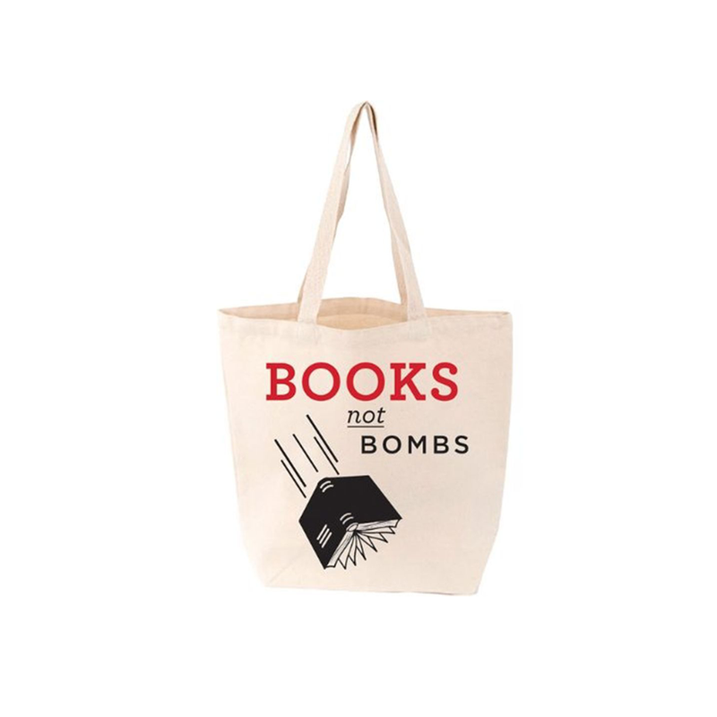 Books Not Bombs Tote ( Lovelit )