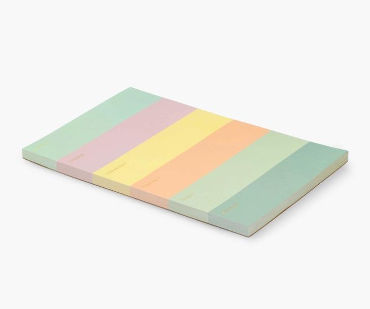 Color Block Weekly Large Memo Notepad
