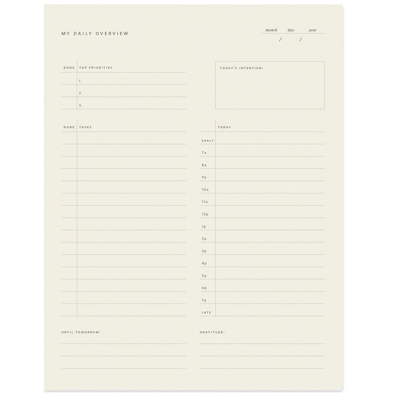 Daily Overview Notepad