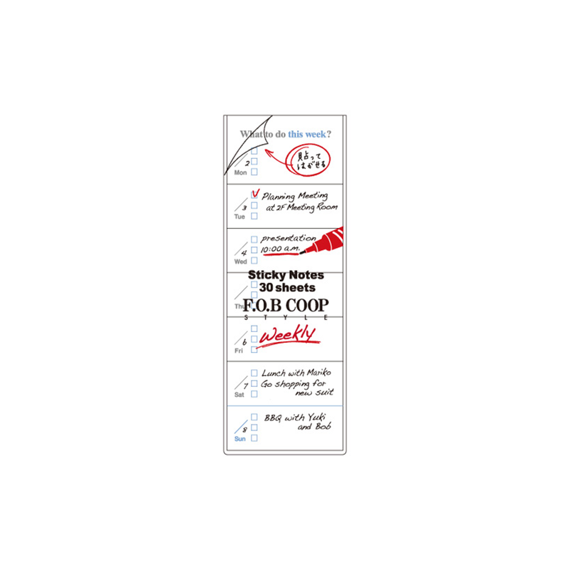 Fob Coop Sticky Notes 30 Sheets Weekly