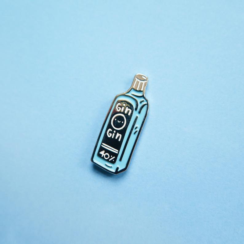 Gin Enamel Pin