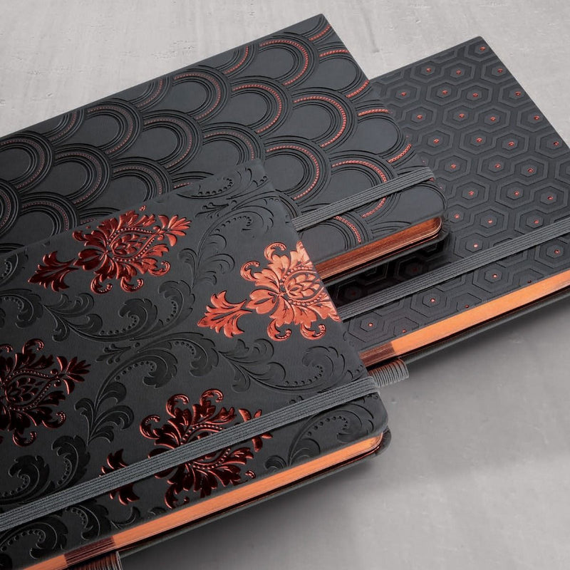 Honeycomb Copper Medium Ruled Notebook