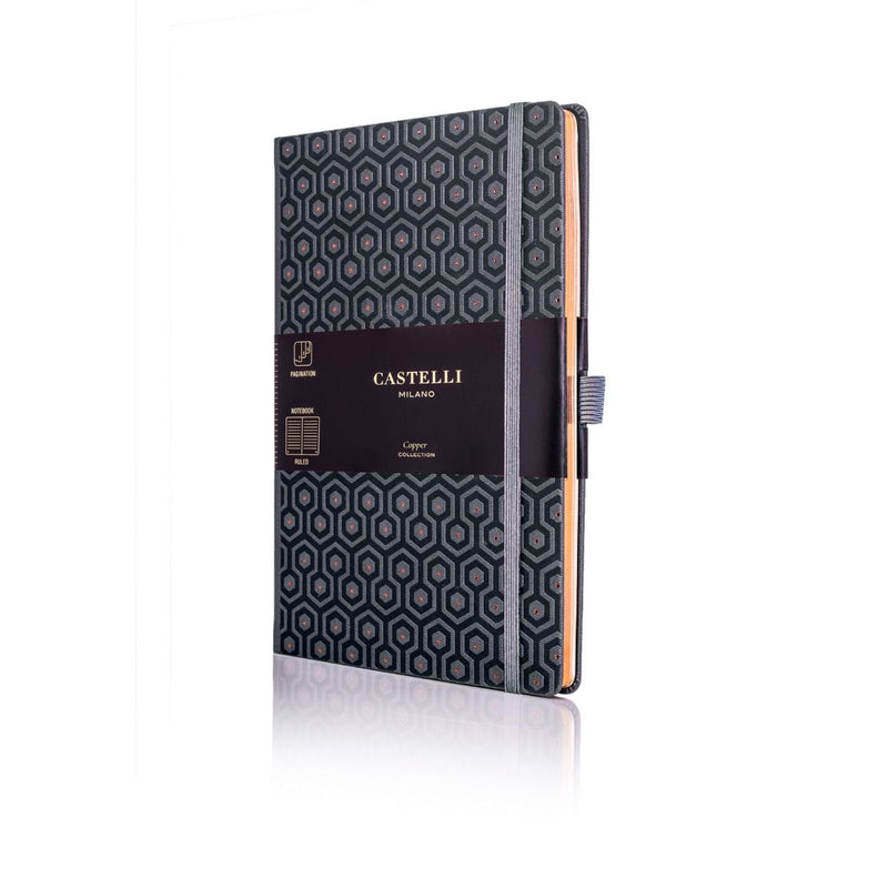 Honeycomb Copper Medium Ruled Notebook