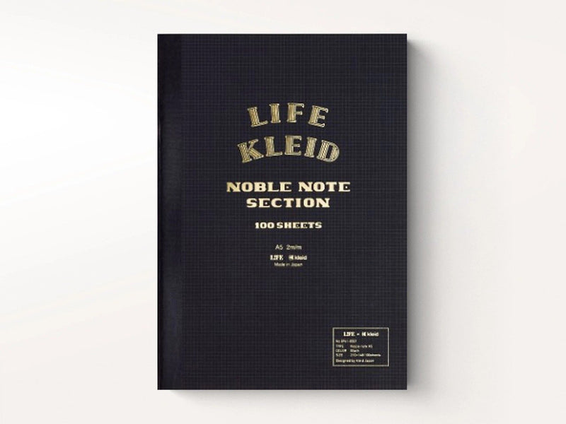 X Life Noble Note A5 - Black - Cream Paper