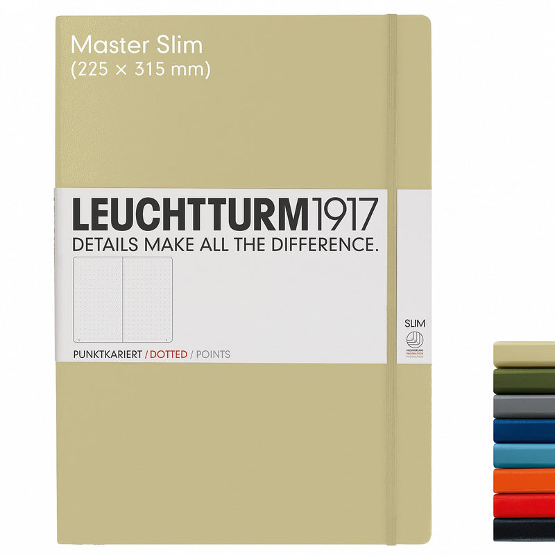 Notebook Master Slim(A4+) Hardcover,121 Numbered Pages,Nordic Blue