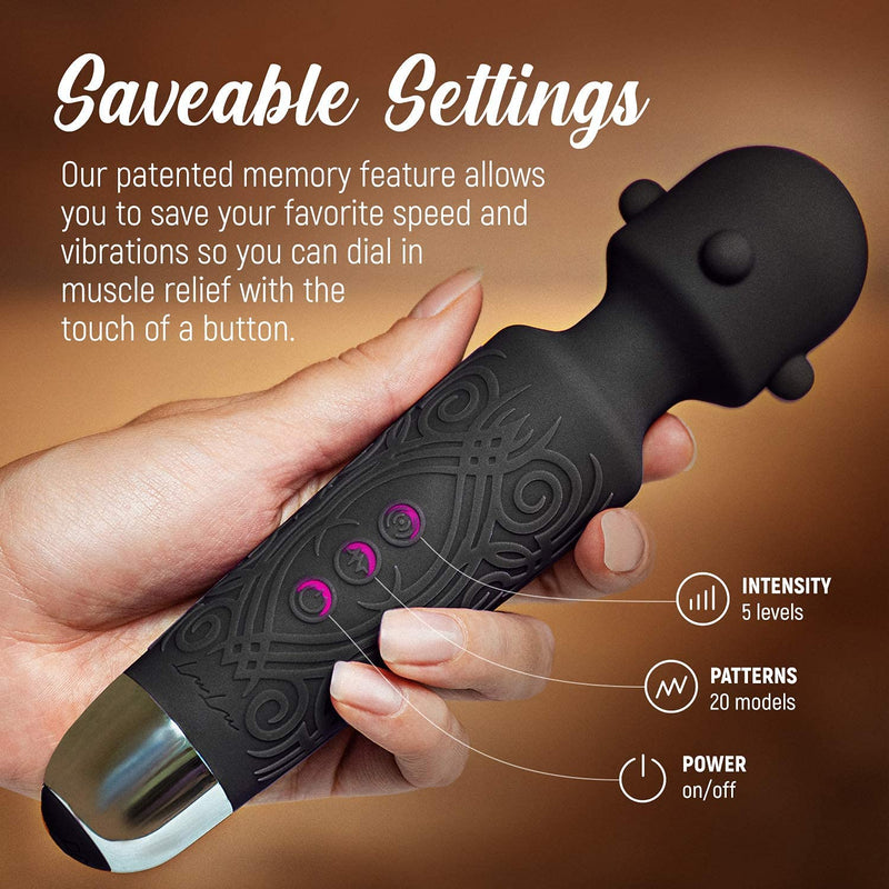 Lulu 7 Handheld Electric Personal Massager: Black