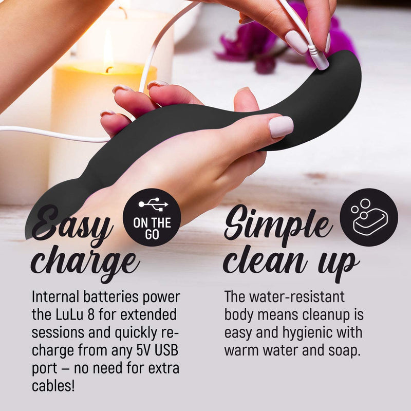 Black Lulu 8+ Handheld Electric Personal Massager