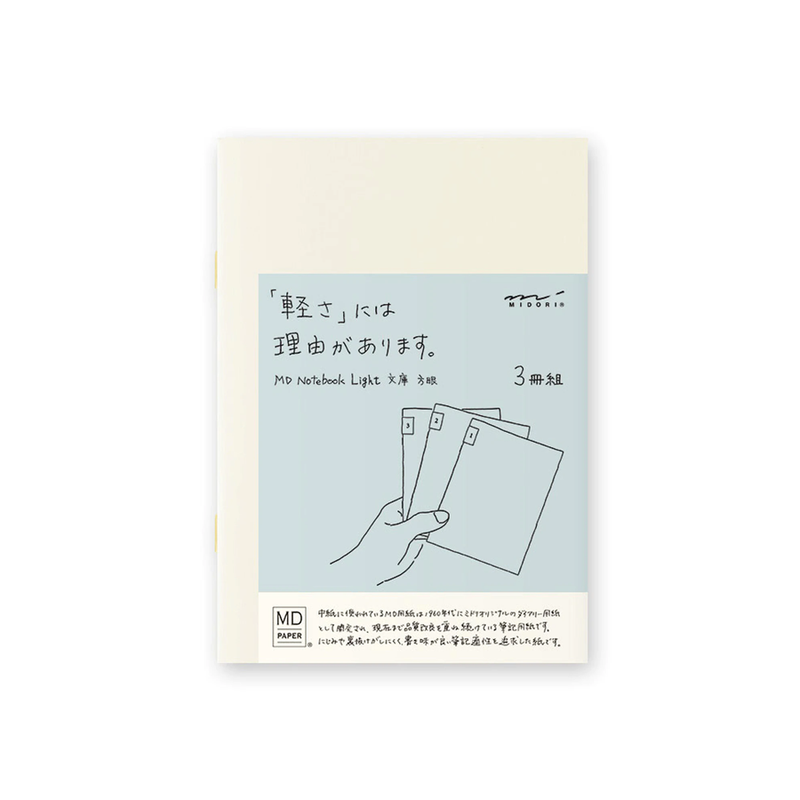 Md Notebook Light A6 3Pcs Pack Japanese Caption