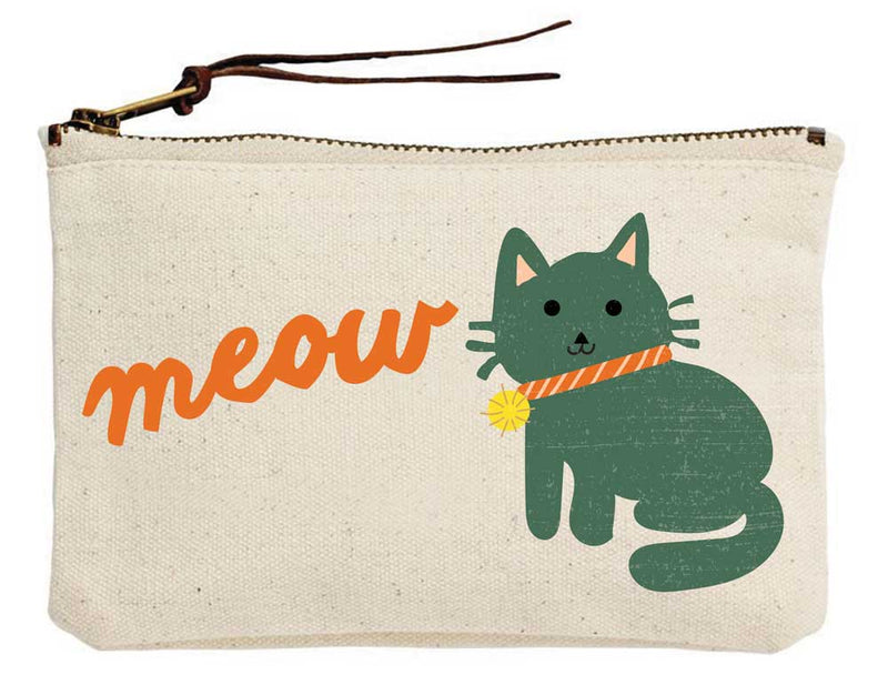 Meow Kitty Canvas Pouch