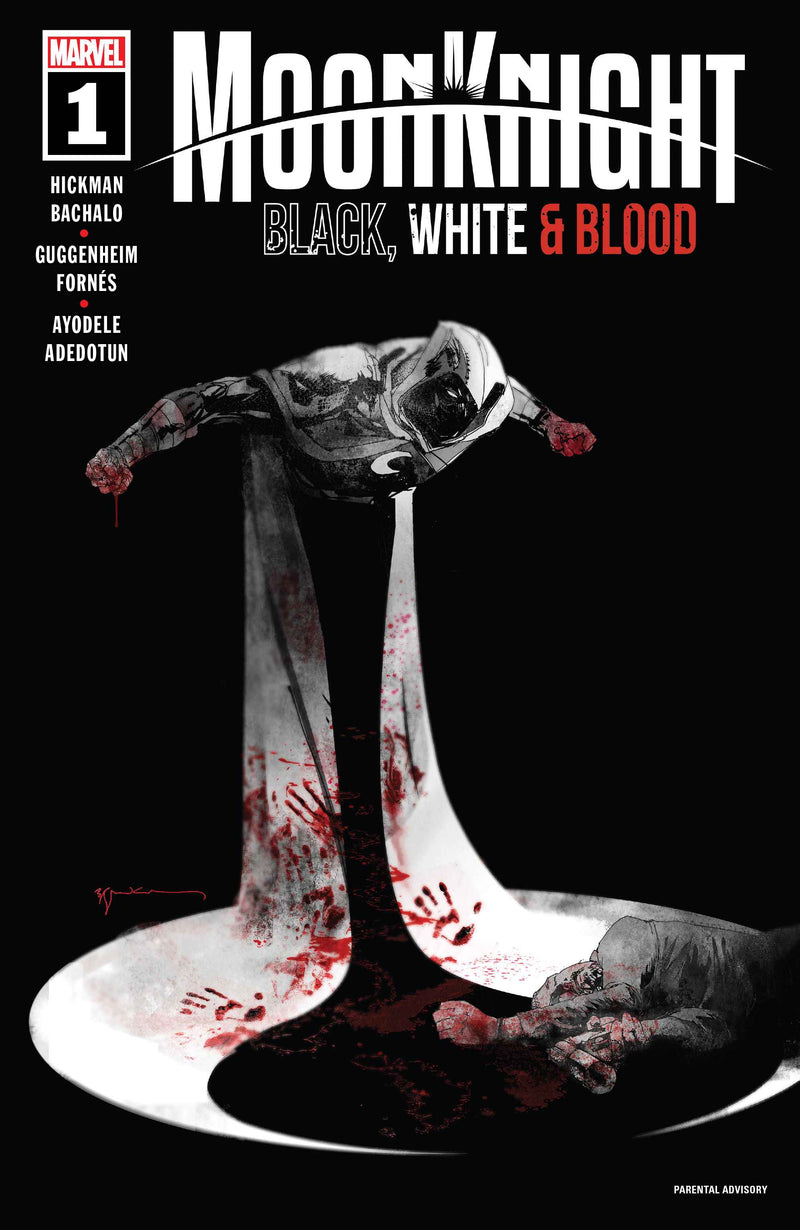 moon knight black white and blood