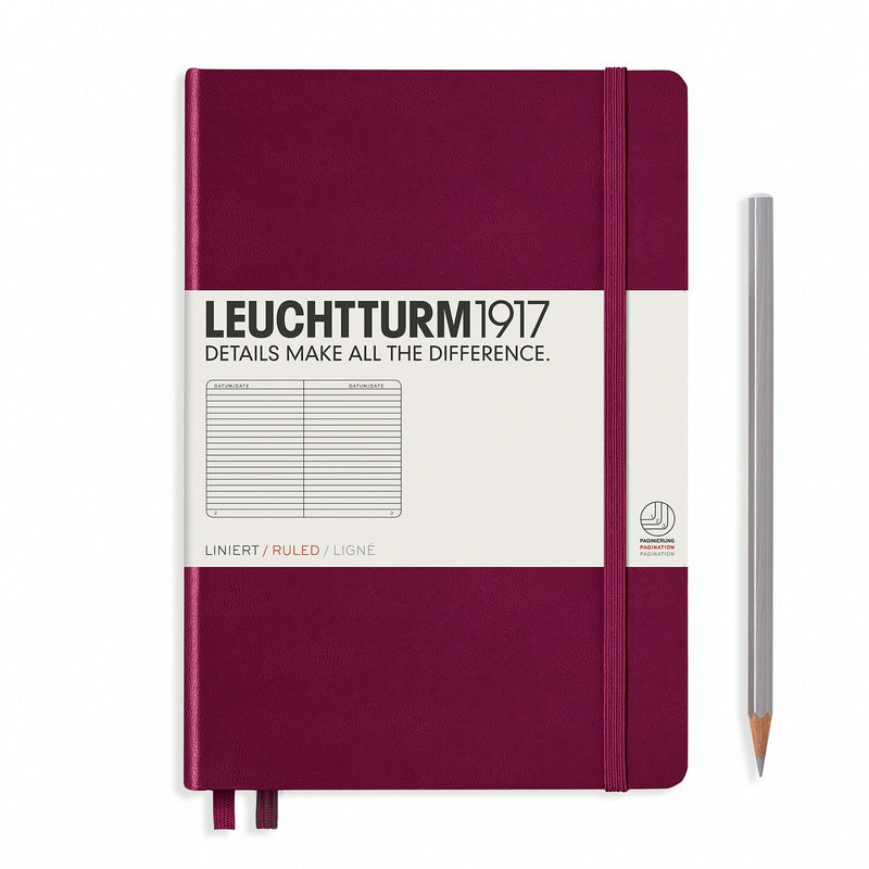 Notebook Medium (A5) Hardcover,Port Red