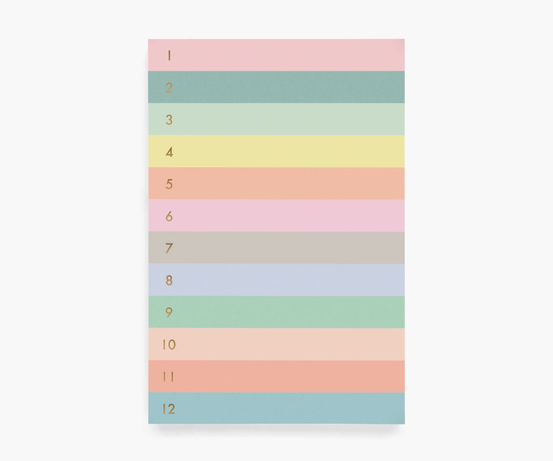 Numbered Color Block Memo Notepad