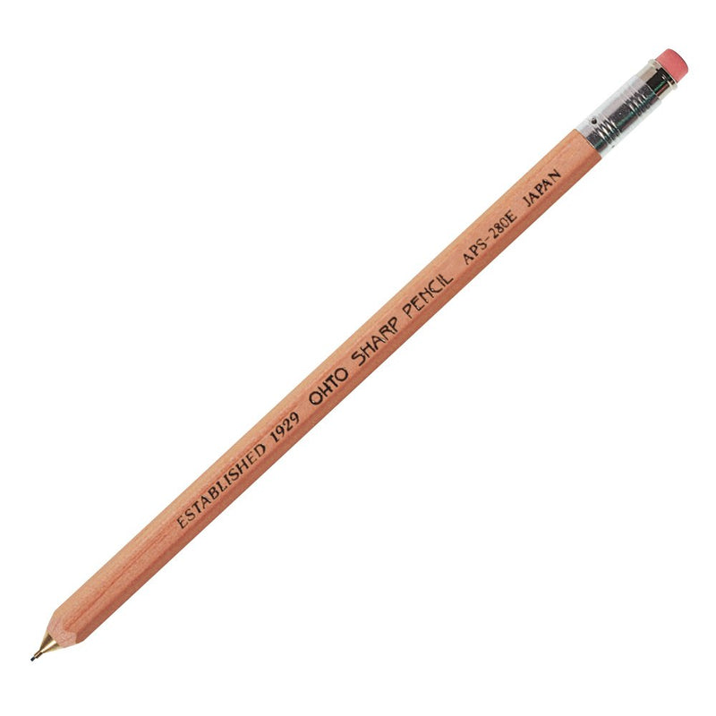 OHTO Mechanical Pencil Wood Sharp with Eraser Natural