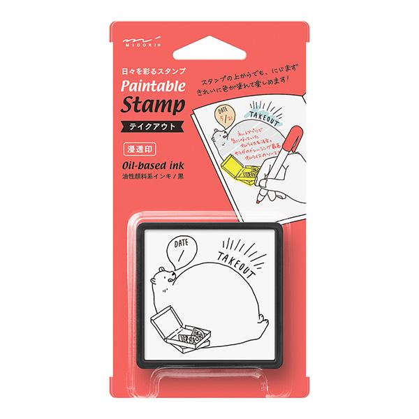 Midori Paintable Stamp Pre-inked Take Out