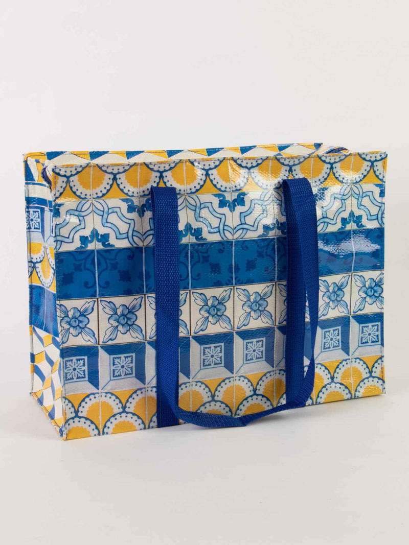 Painted Tiles Shoulder Tote Bag