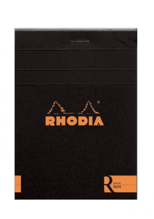 "R" Premium Stapled Notepad-Black (3-3/8X4-3/4)