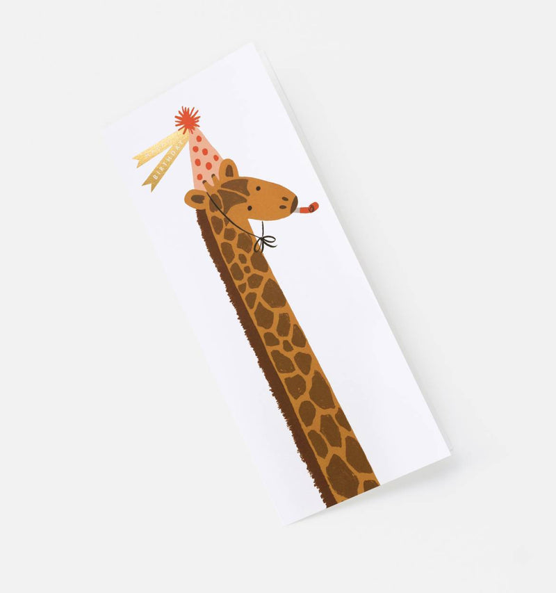 Birthday Giraffe Single Folded Card