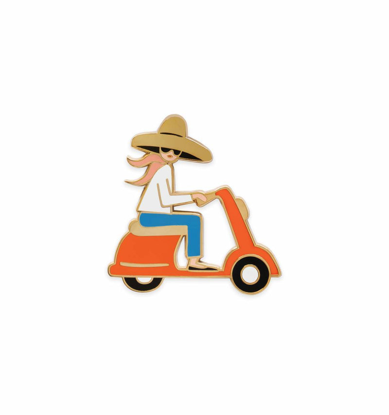 Scooter Girl Everyday Enamel Pin