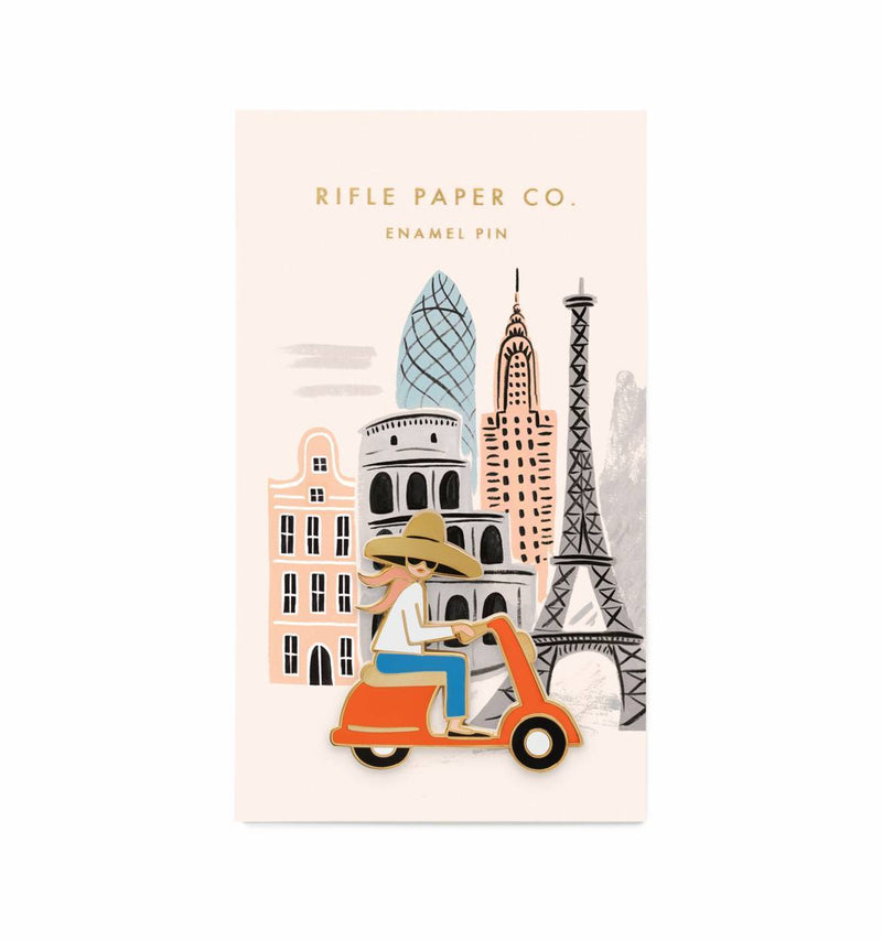 Scooter Girl Everyday Enamel Pin